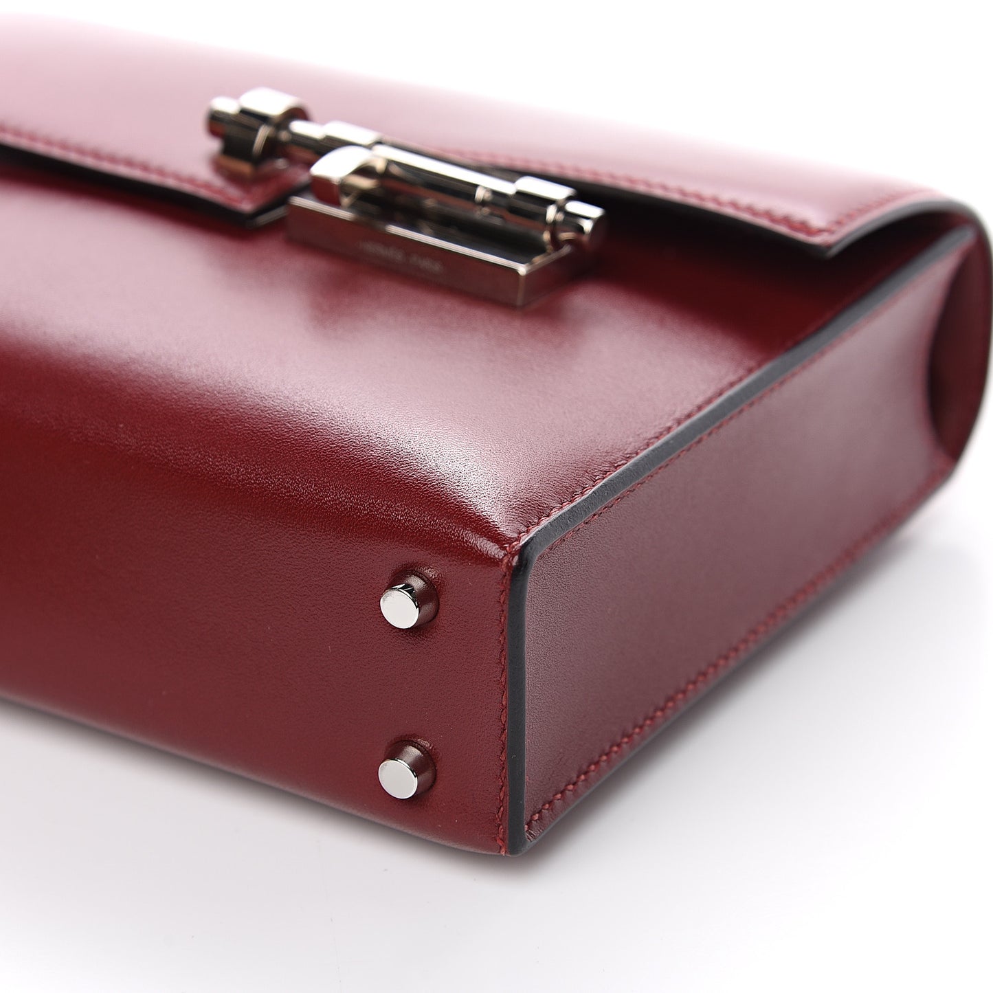 Tadelakt Mini Verrou Chaine Bag Rouge H