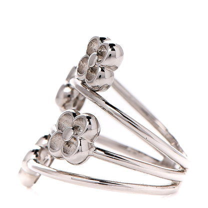 Louis Vuitton Flower Full Ring M Silver 3 of 5