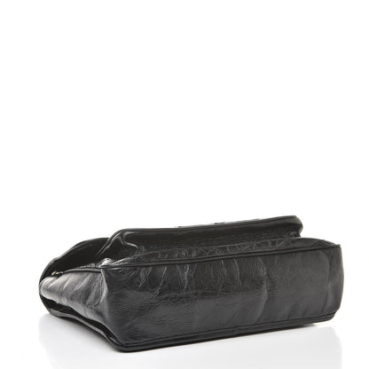 Saint Laurent Crinkled Calfskin Matelasse Monogram Large Niki Chain Satchel Black 4 of 11
