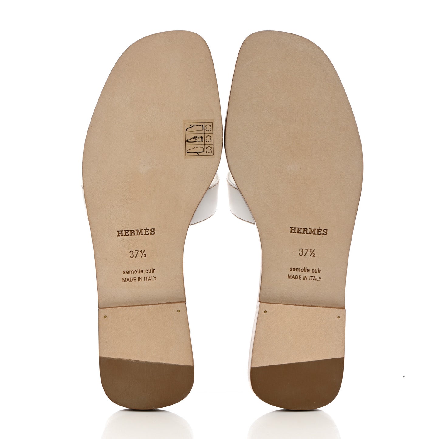 Box Calfskin Oran Sandals 37.5 White