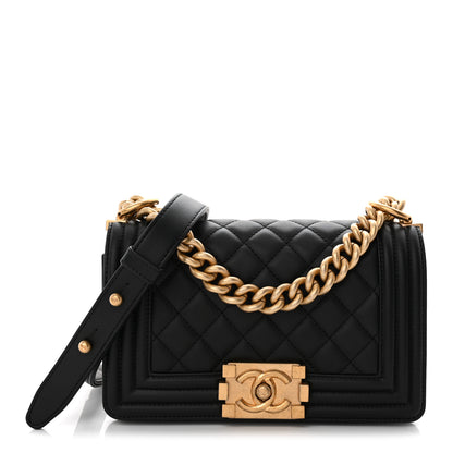 Chanel Calfskin Quilted Small Boy Flap Black 1 of 13