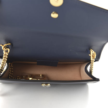 Gucci Calfskin Super Mini Sylvie Chain Shoulder Bag Blue 5 of 11