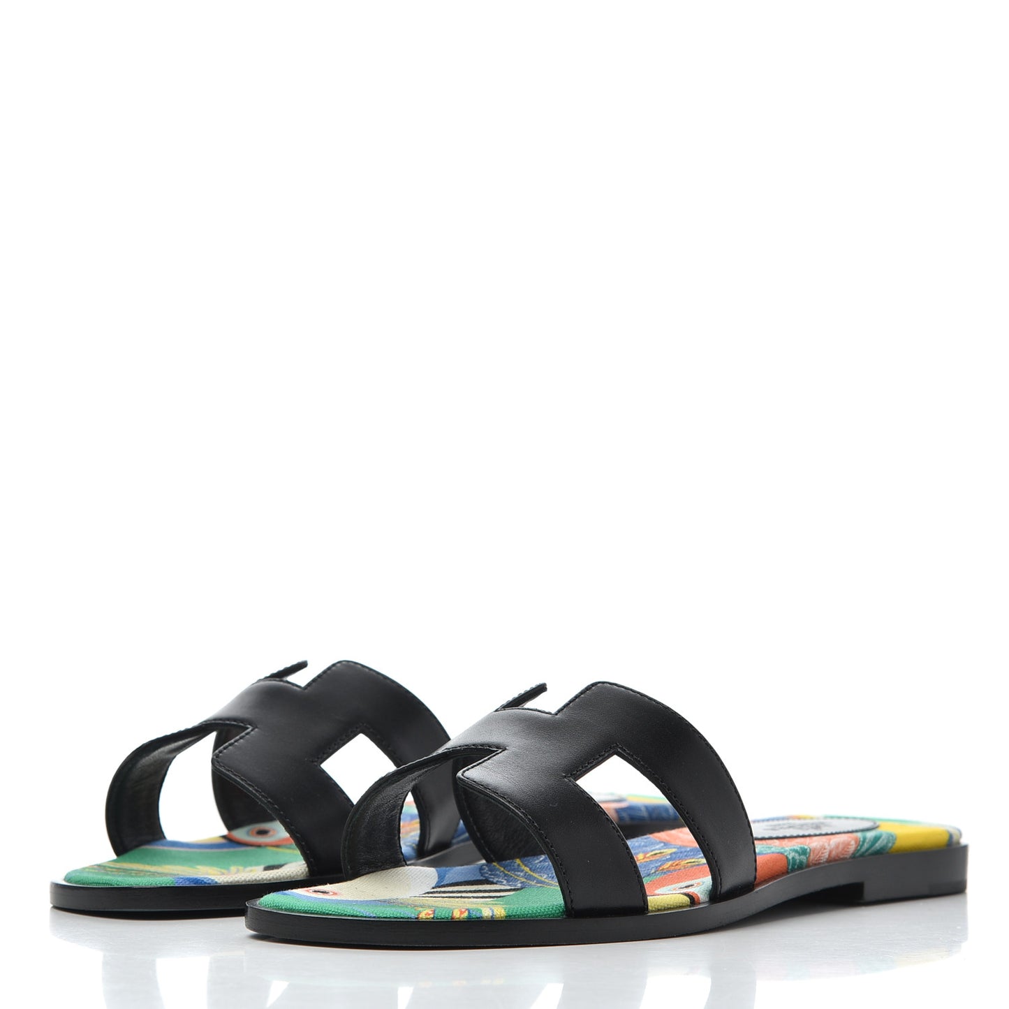 Box Calfskin Oran Sandals 35.5 Black