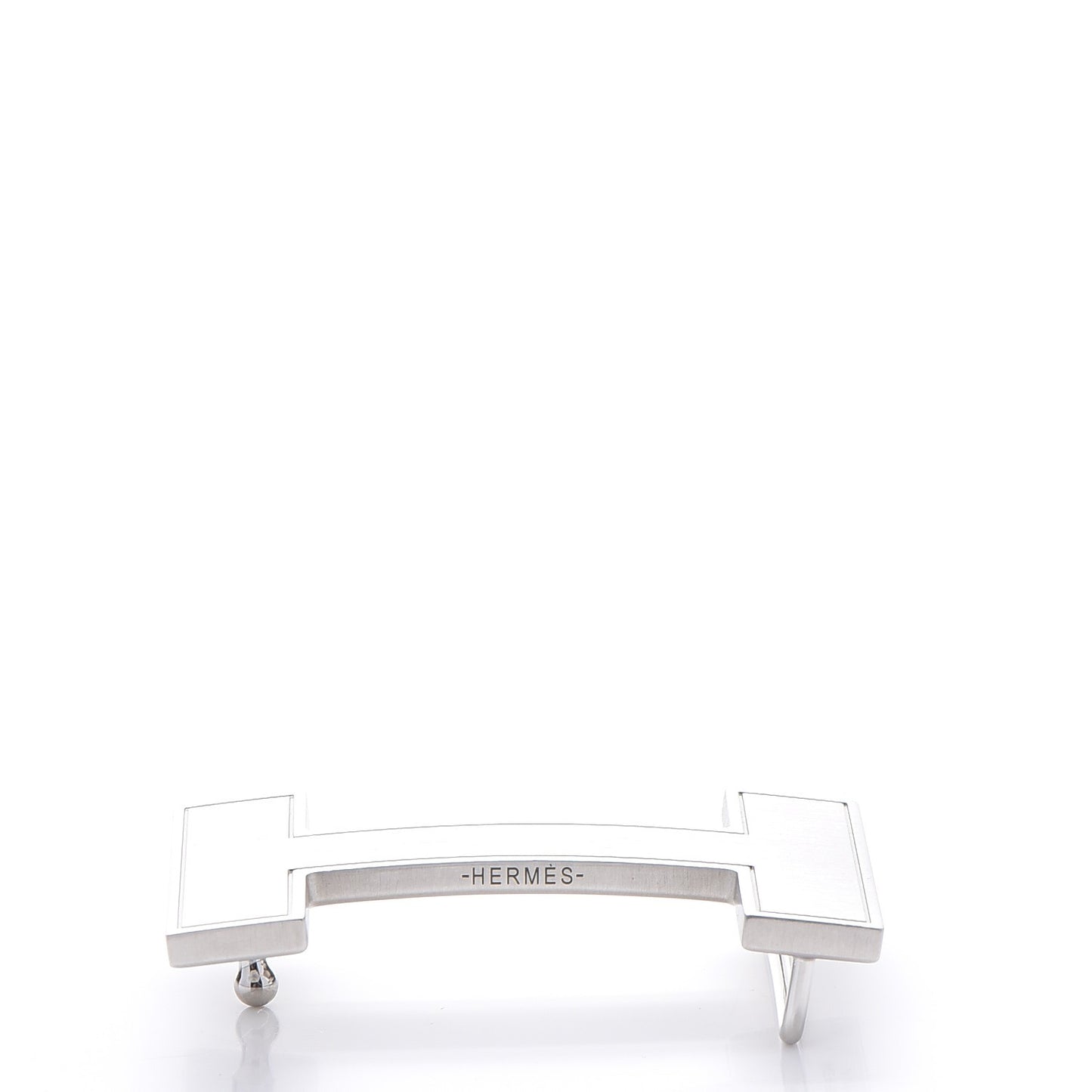 Brushed Palladium 32mm Quizz H Belt Buckle
