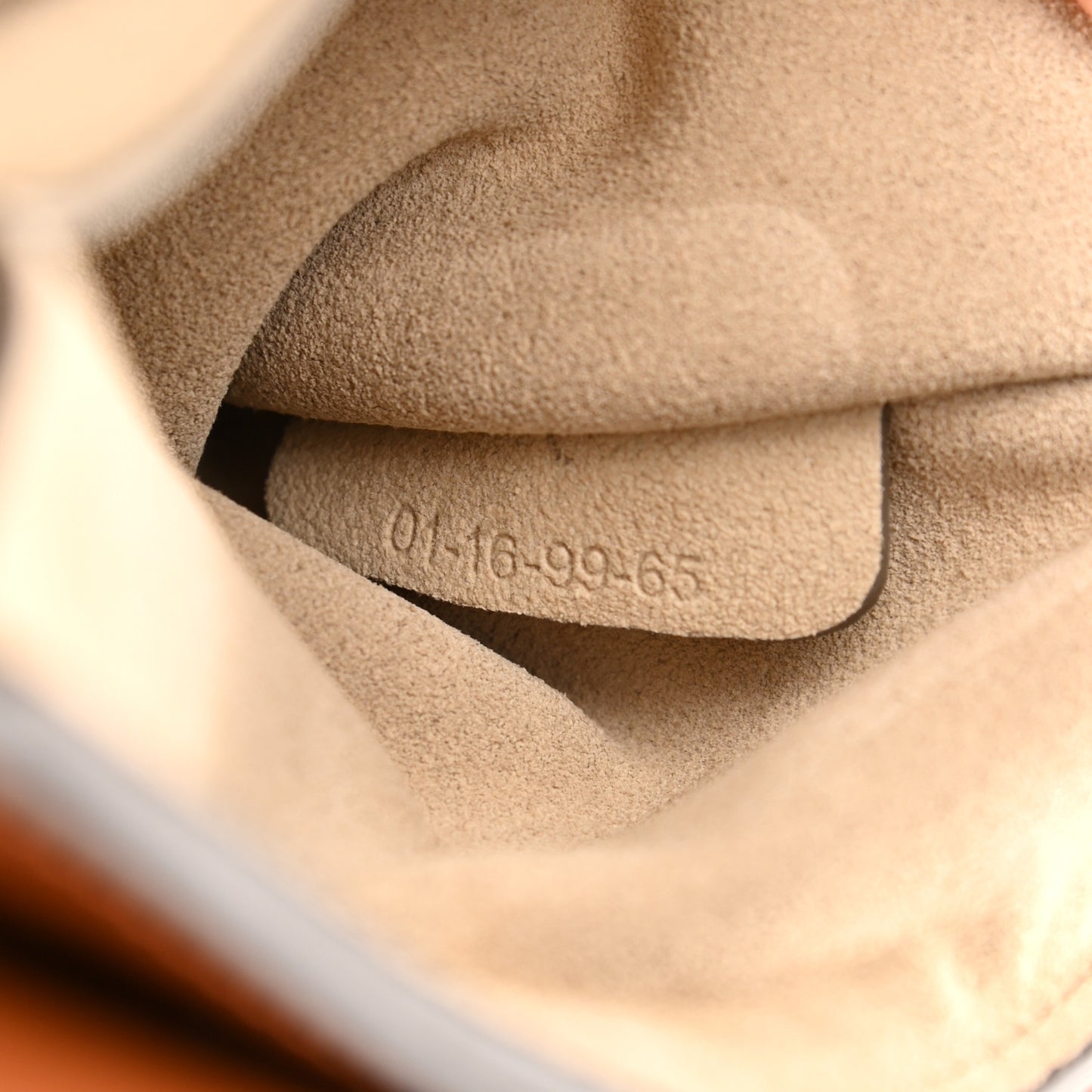 Suede Calfskin Small Faye Shoulder Bag Tobacco