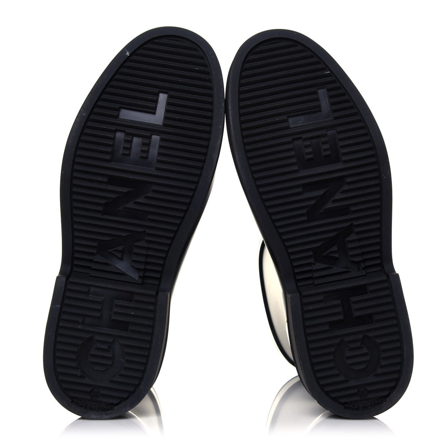 Rubber CC Short Rain Boots 39 Black White