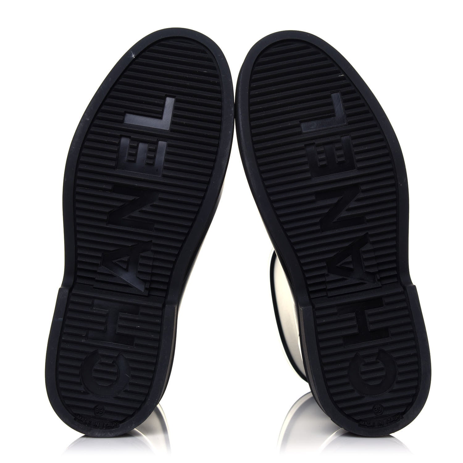 Chanel Rubber CC Short Rain Boots 39 Black White 5 of 8