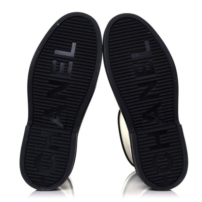 Chanel Rubber CC Short Rain Boots 39 Black White 5 of 8