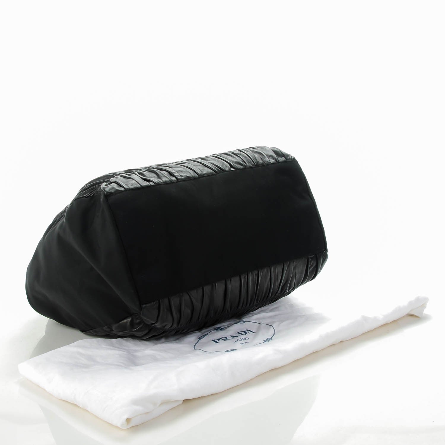 Prada Tessuto Nylon Nappa Gaufre Shoulder Bag Nero Black 4 of 8