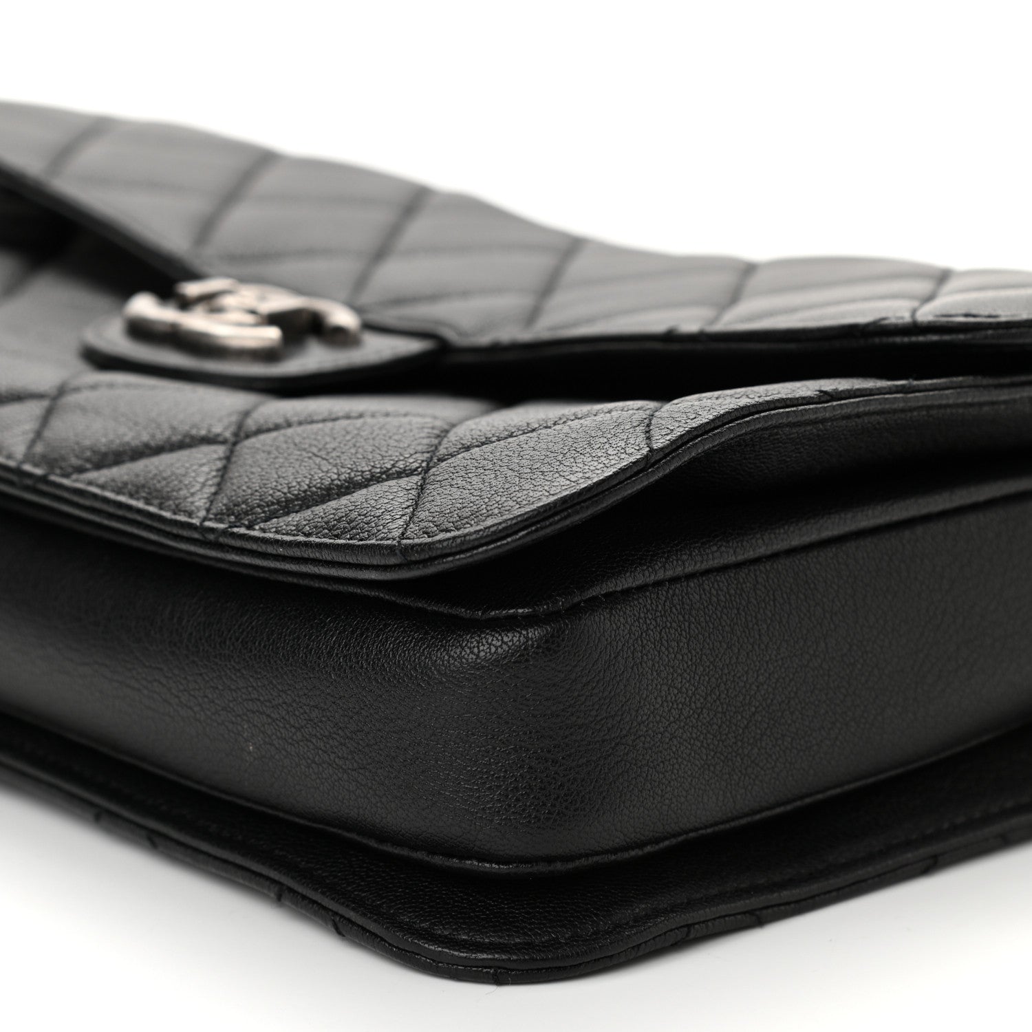 Chanel Goatskin Quilted Large Perfect Edge Flap Black 9 of 11