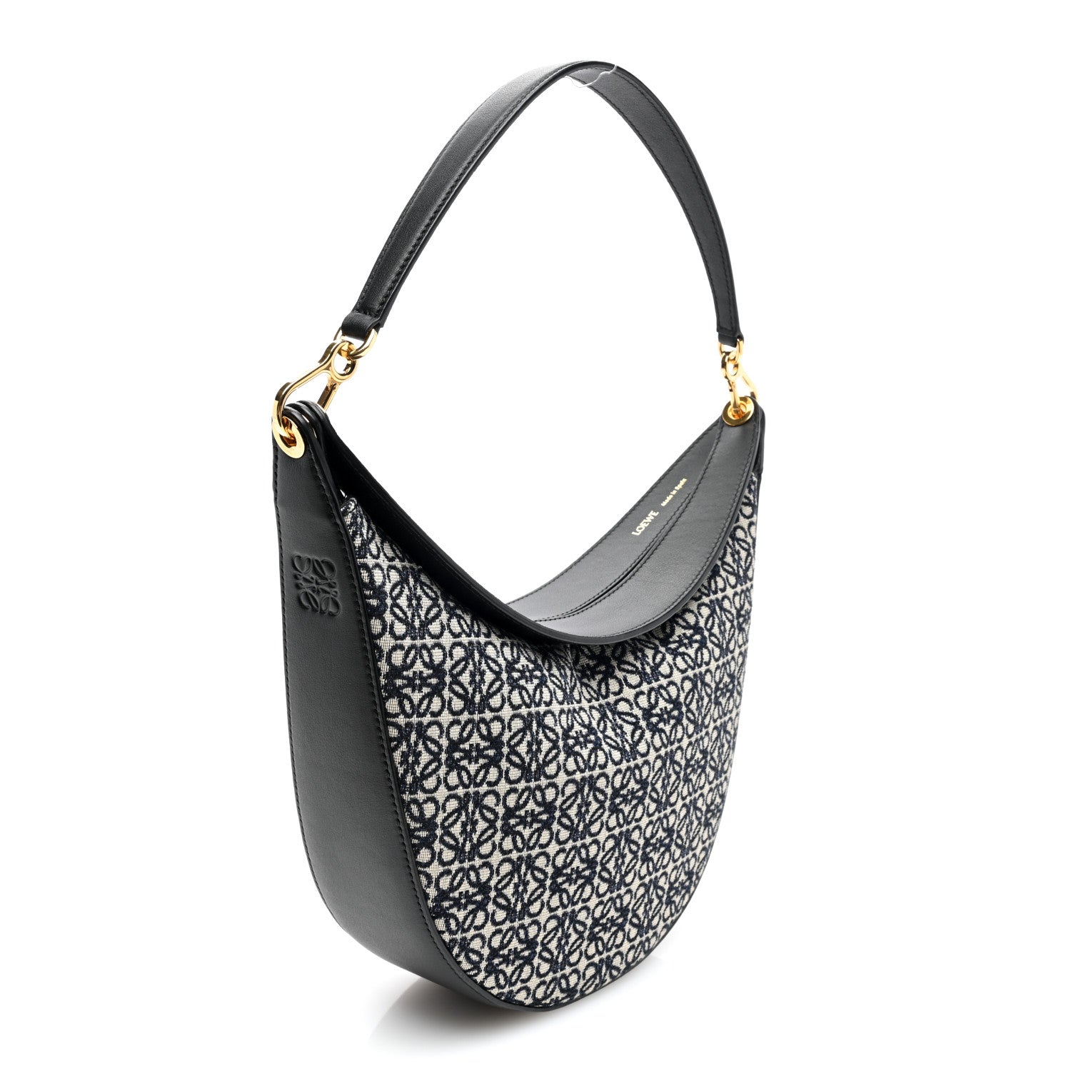 Loewe Jacquard Anagram Calfskin Luna Bag Navy Black 3 of 9