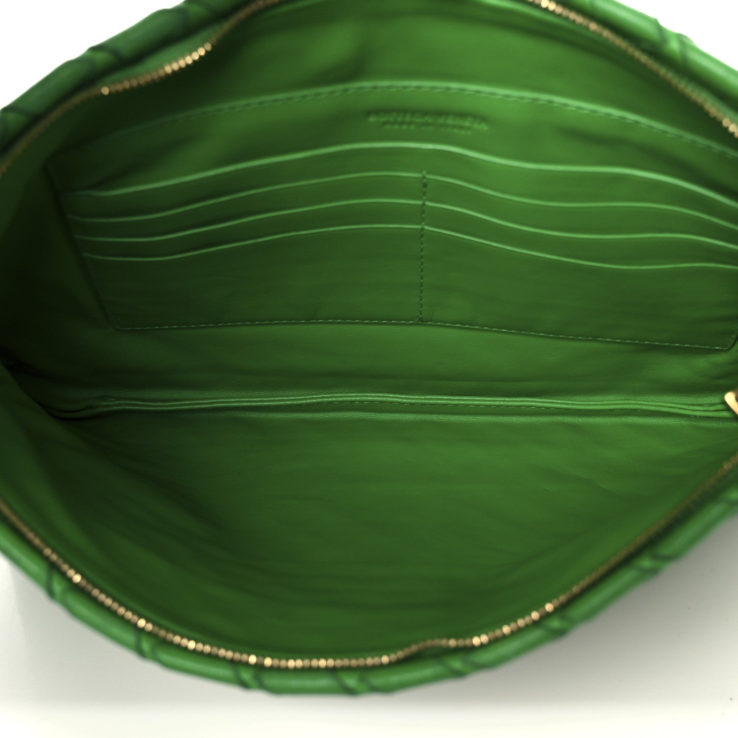 Bottega Veneta Nappa Intrecciato Flat Zip Pouch Parakeet 1810291