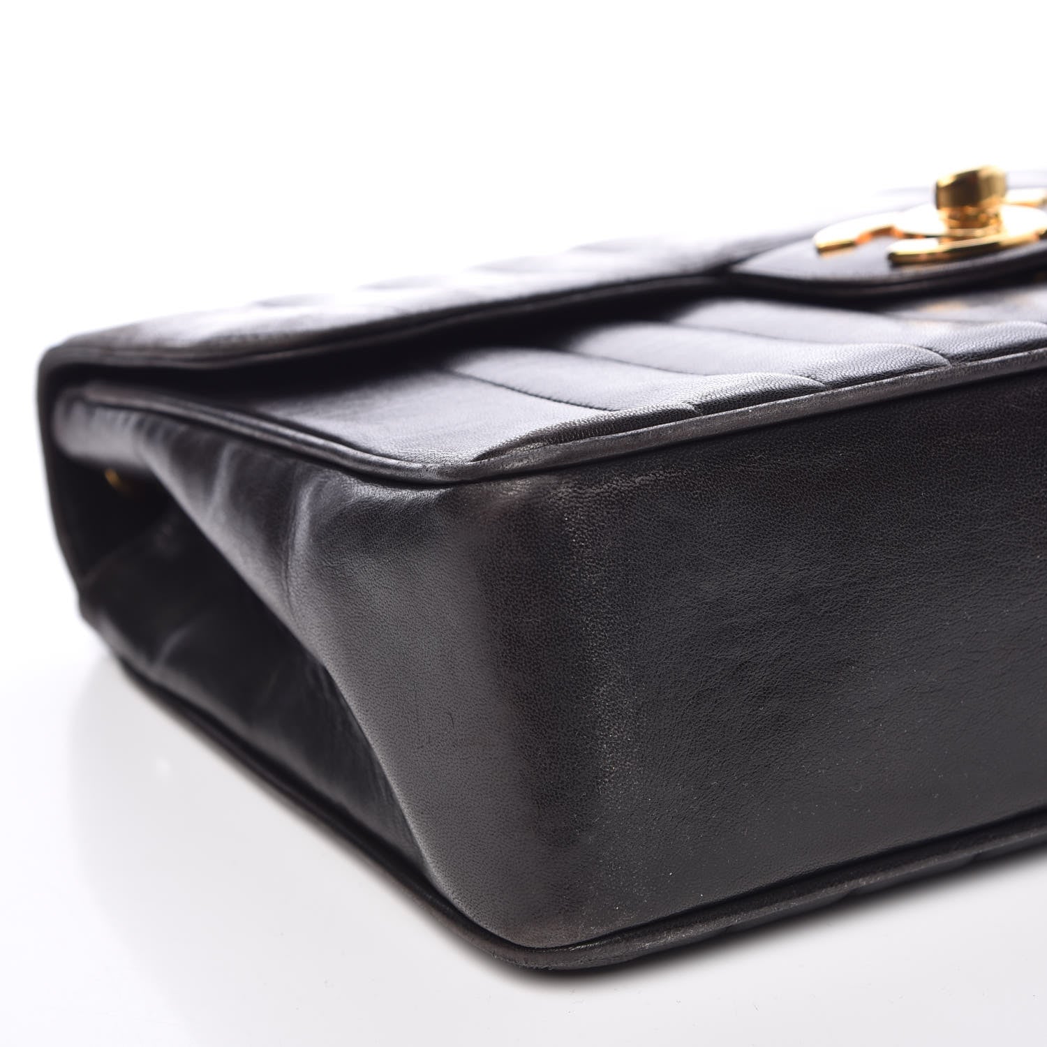 Chanel Lambskin Vertical Quilt Jumbo Single Flap Black 10 of 15