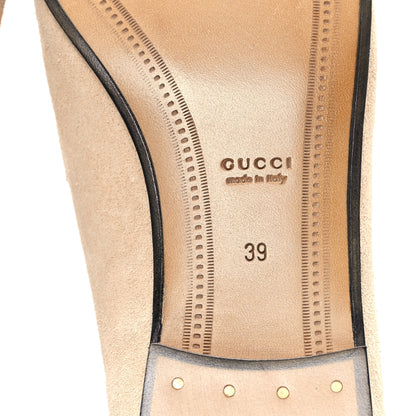 Gucci Suede Horsebit Womens Jordaan Loafers 39 Pink Sand 7 of 10