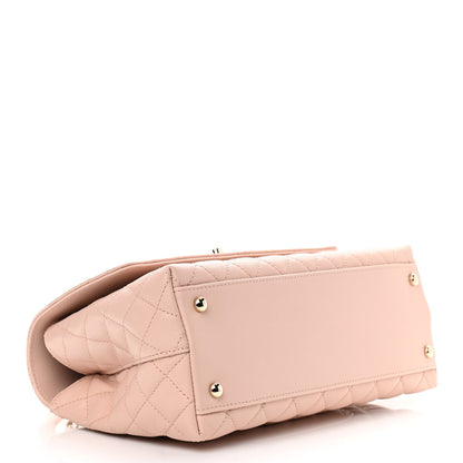 Chanel Caviar Quilted Small Coco Handle Flap Light Pink 4 of 10