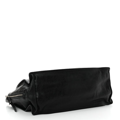 Prada Glace Calfskin Etiquette Shopping Bag Black Astrale 4 of 12