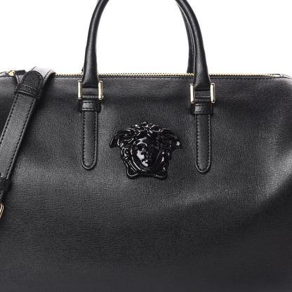 Versace Saffiano Calfskin Palazzo Duffle Bag Black 6 of 8