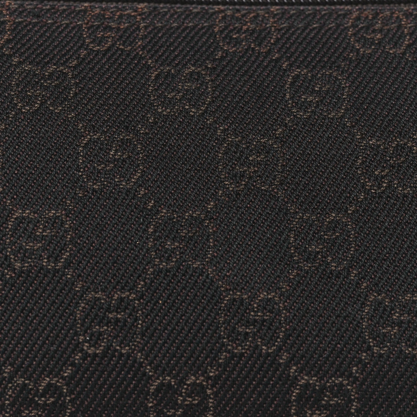 Denim Monogram Boat Pochette Dark Brown