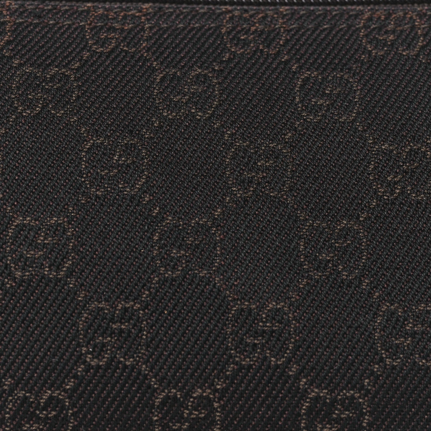 Gucci Denim Monogram Boat Pochette Dark Brown 8 of 13