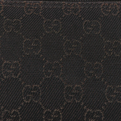 Gucci Denim Monogram Boat Pochette Dark Brown 8 of 13