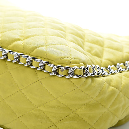 Chanel Washed Lambskin Quilted Maxi Chain Around Flap Yellow 13 of 18