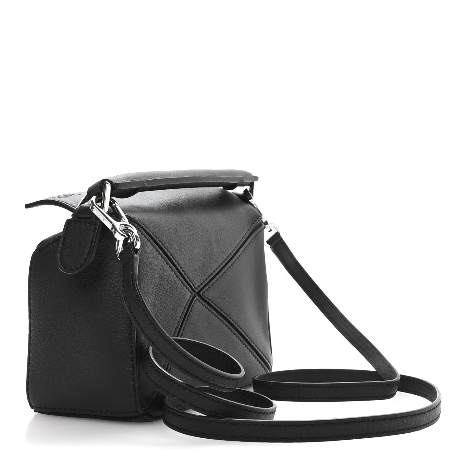 Loewe Calfskin LED Mini Puzzle Bag Black 4 of 12