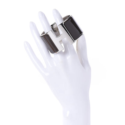 Hermes Enamel Extra Wide Clic Clac H Bracelet PM Chocolate 2 of 5