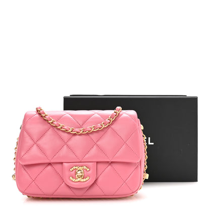 Chanel Lambskin Quilted CC Small Dynasty Flap Pink 11 of 11