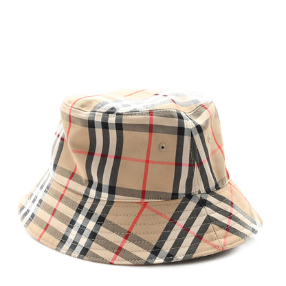 Burberry Technical Cotton Vintage Check Bucket Hat S Archive Beige 1 of 8