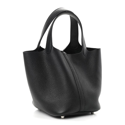 Hermes Taurillon Clemence Picotin Lock 18 PM Black 3 of 9