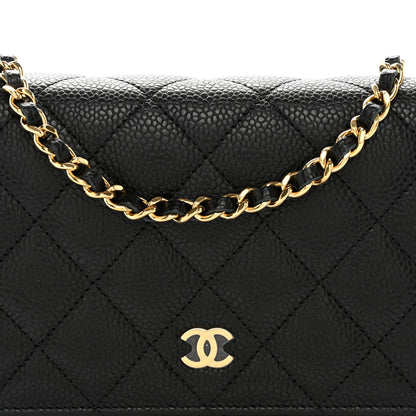 Chanel Caviar Quilted Wallet on Chain WOC Black 5 of 11