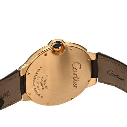 Cartier 18K Yellow Gold Alligator 42mm Ballon Bleu De Cartier Automatic Watch Brown 4 of 4