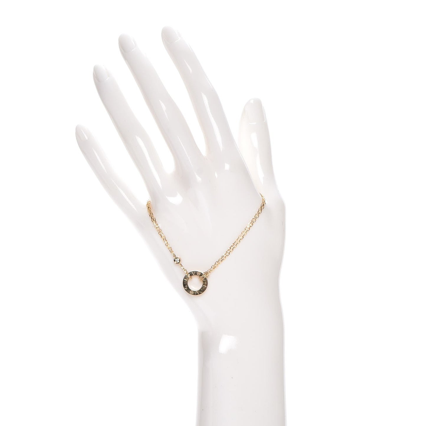18K Yellow Gold Diamond LOVE Bracelet