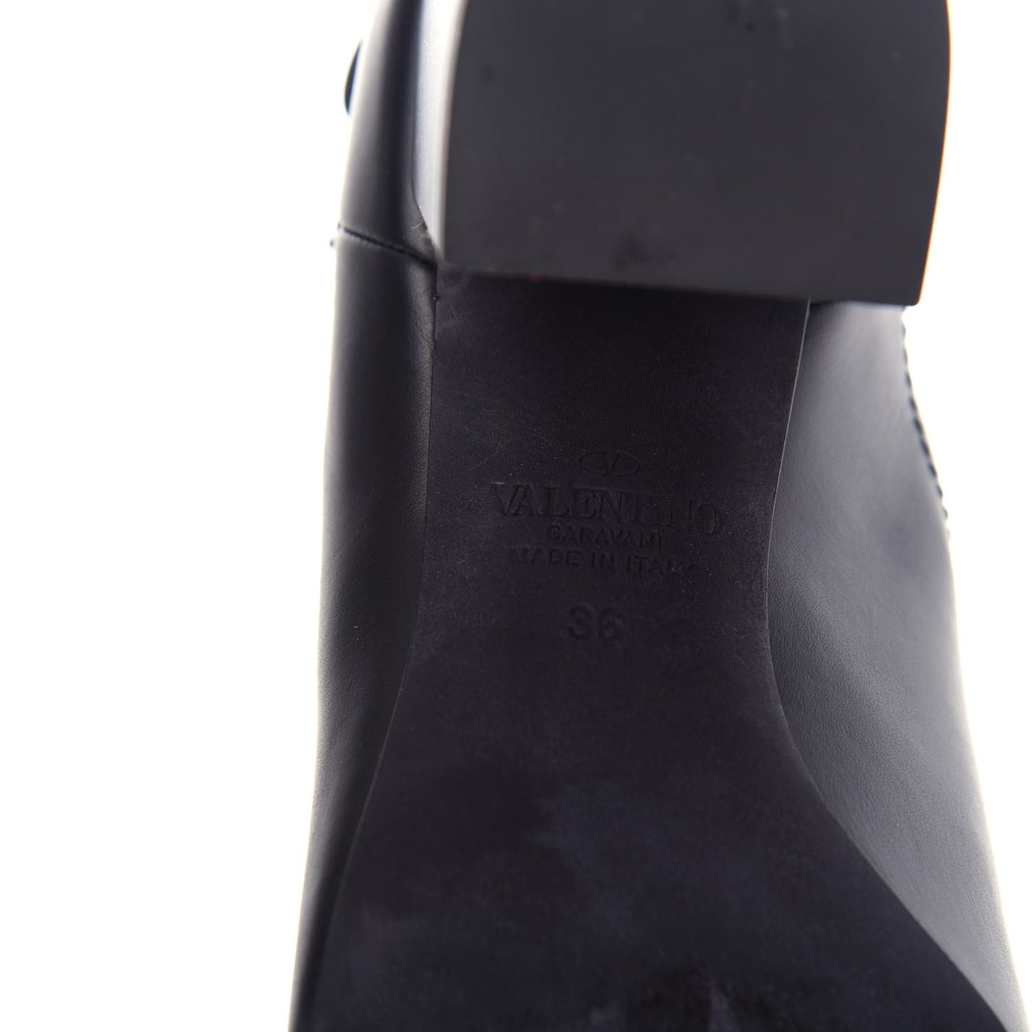 Calfskin Rockstud Chelsea 85mm Ankle Boots 36 Black