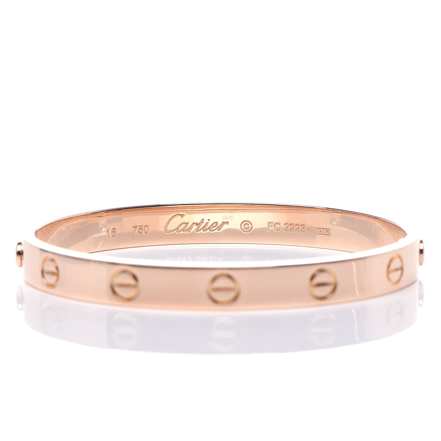 Cartier 18K Pink Gold LOVE Bracelet 16 5 of 7