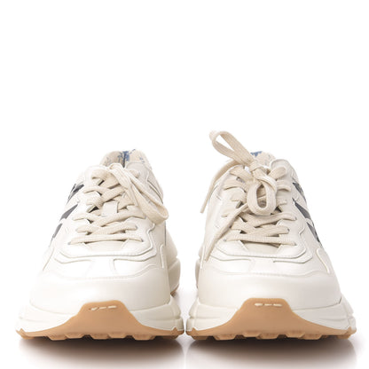 Gucci X MLB Calfskin NY Yankees Mens Rhyton Sneakers 9 Mystic White 2 of 10