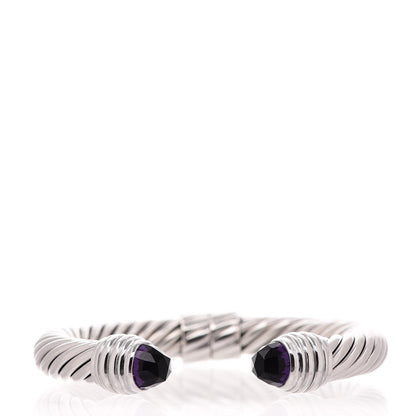 David Yurman Sterling Silver Amethyst 10mm Cable Classics Bracelet 1 of 4