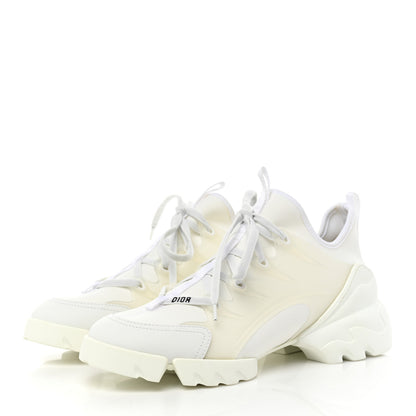 Christian Dior Technical Fabric Rubber Womens D-Connect Sneakers 40 White 3 of 9