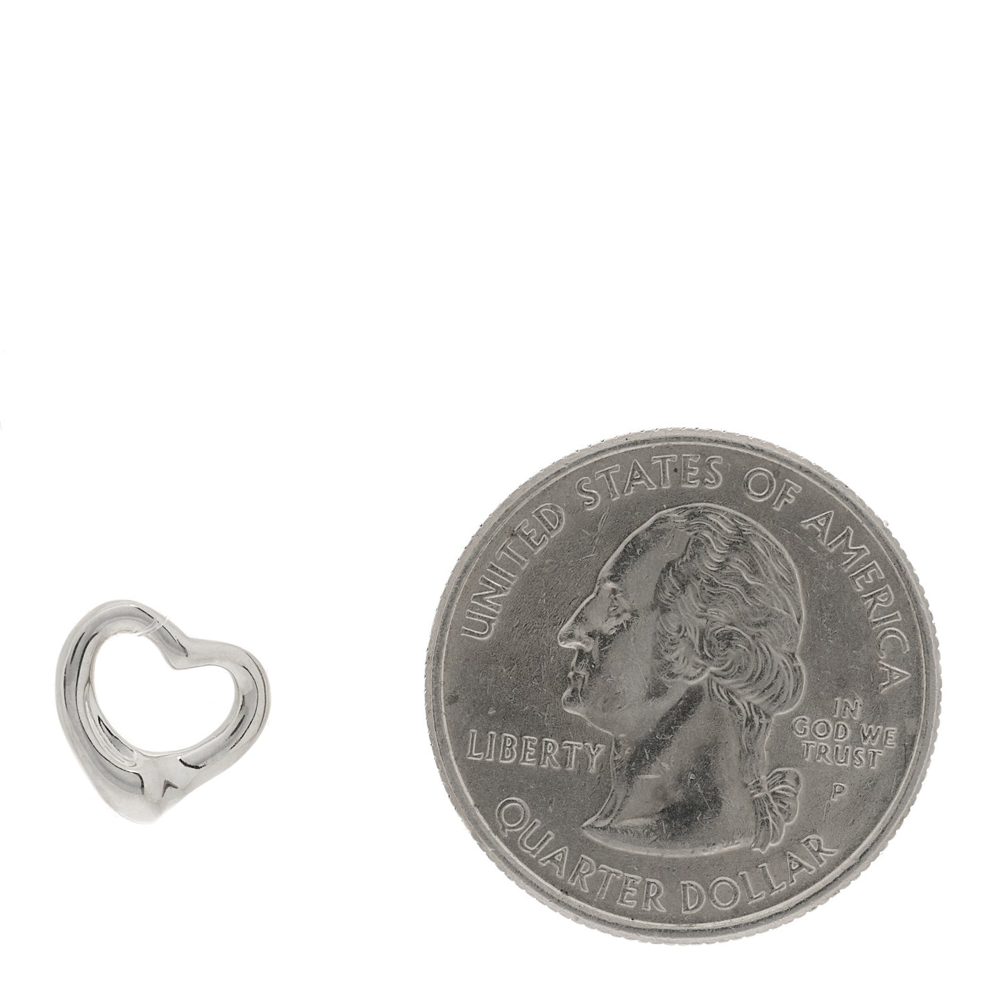 Platinum 11mm Elsa Peretti Open Heart Pendant