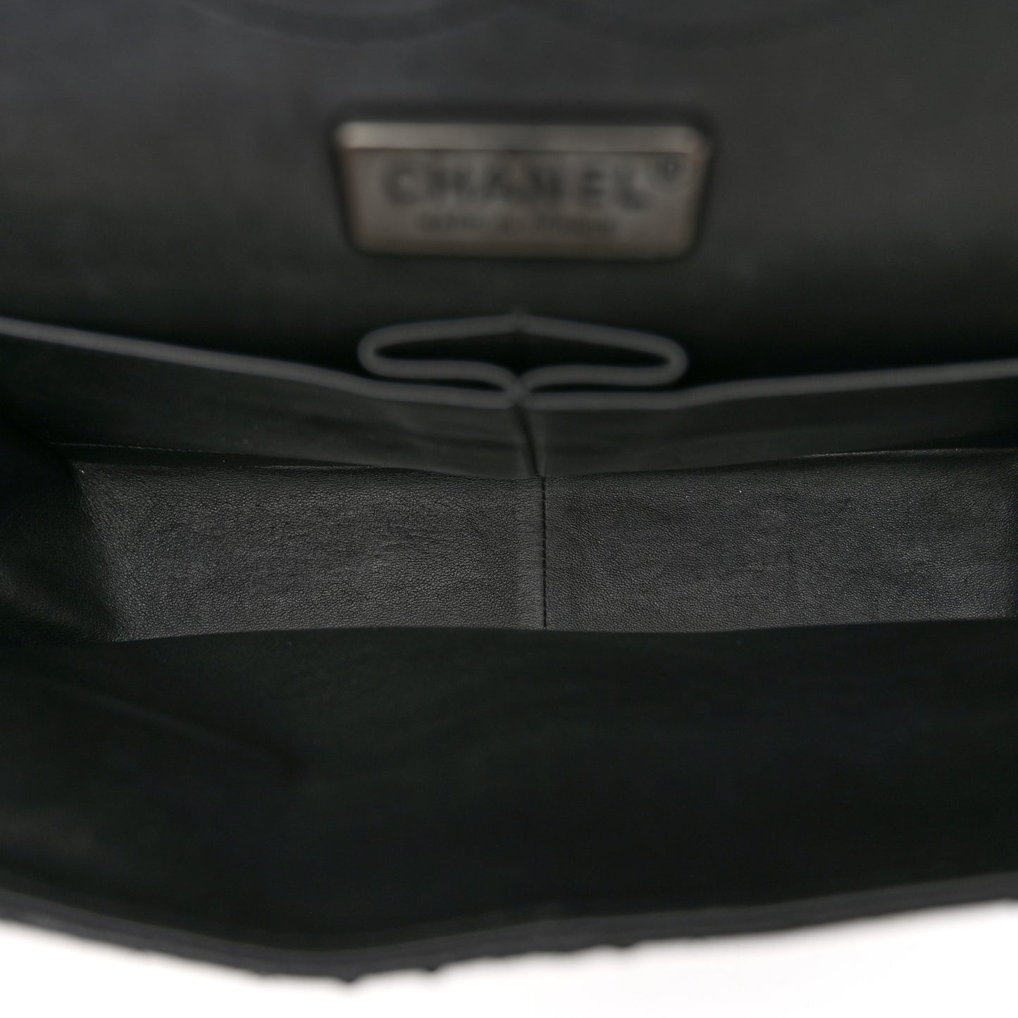 Snakeskin Jumbo Double Flap So Black