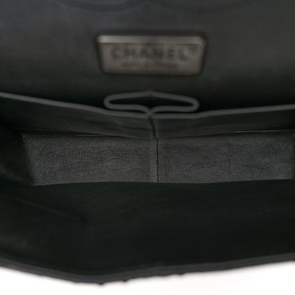 Chanel Snakeskin Jumbo Double Flap So Black 5 of 10