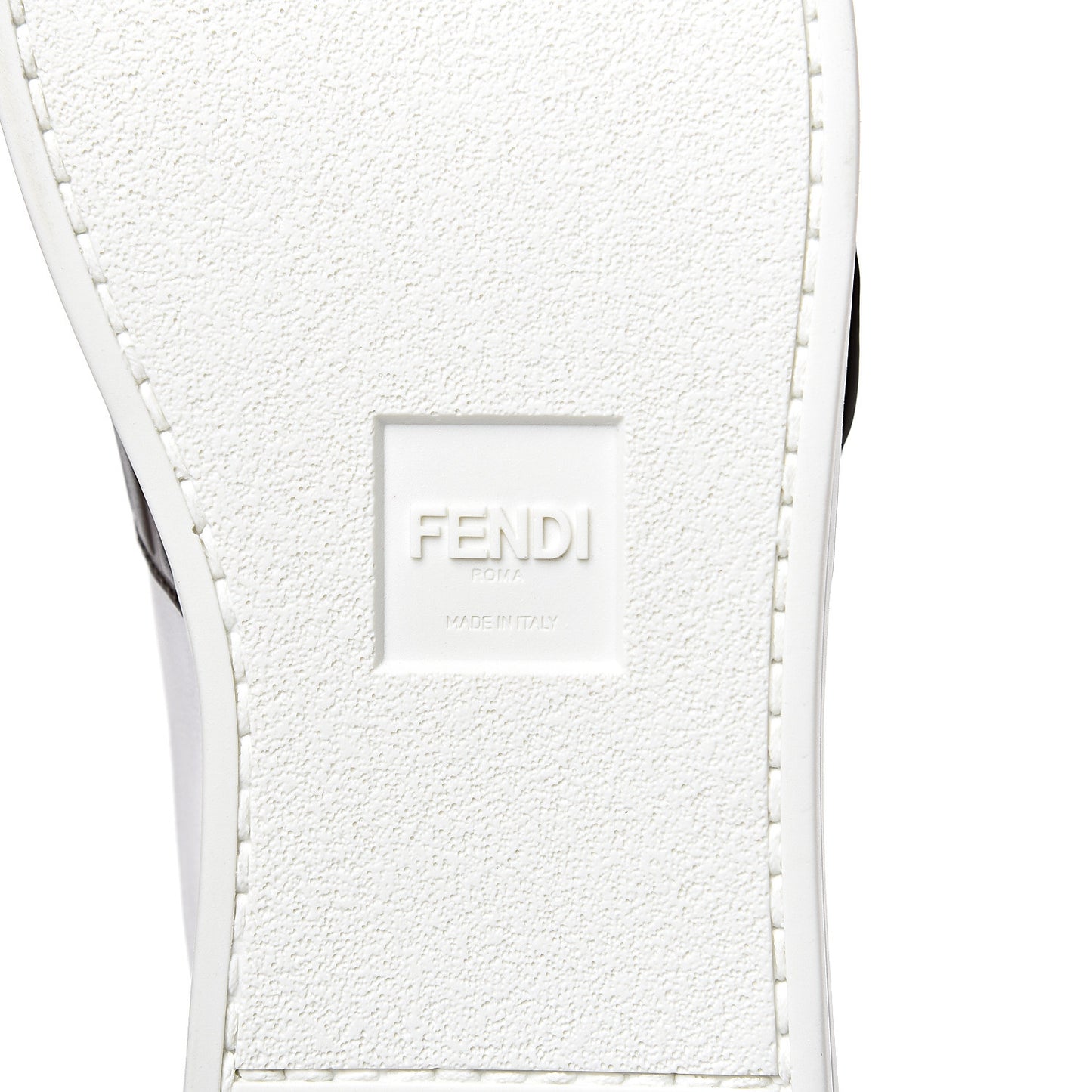 Vitello FF Embossed Womens Slip On Sneakers 41 Ultra White Maya Black