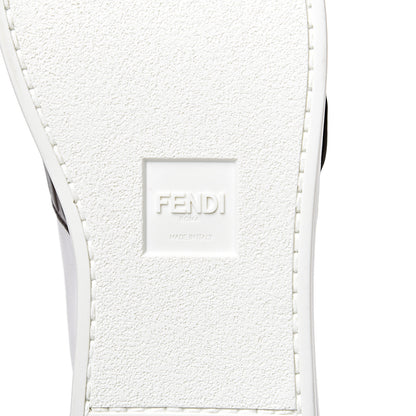 Fendi Vitello FF Embossed Womens Slip On Sneakers 41 Ultra White Maya Black 7 of 9