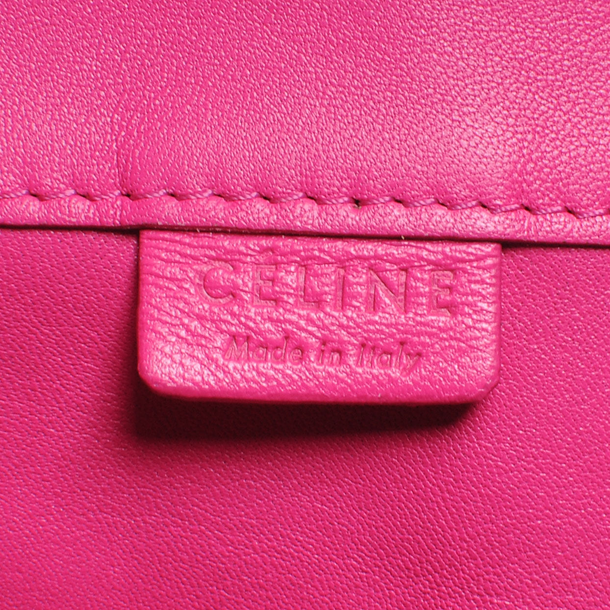Celine Leather Horizontal Cabas Fuschia 6 of 8