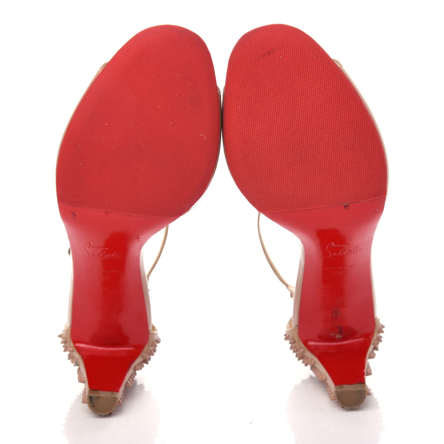 Christian Louboutin Patent Nappa Trezanita 70 Sandals 38 Nude 7 of 10