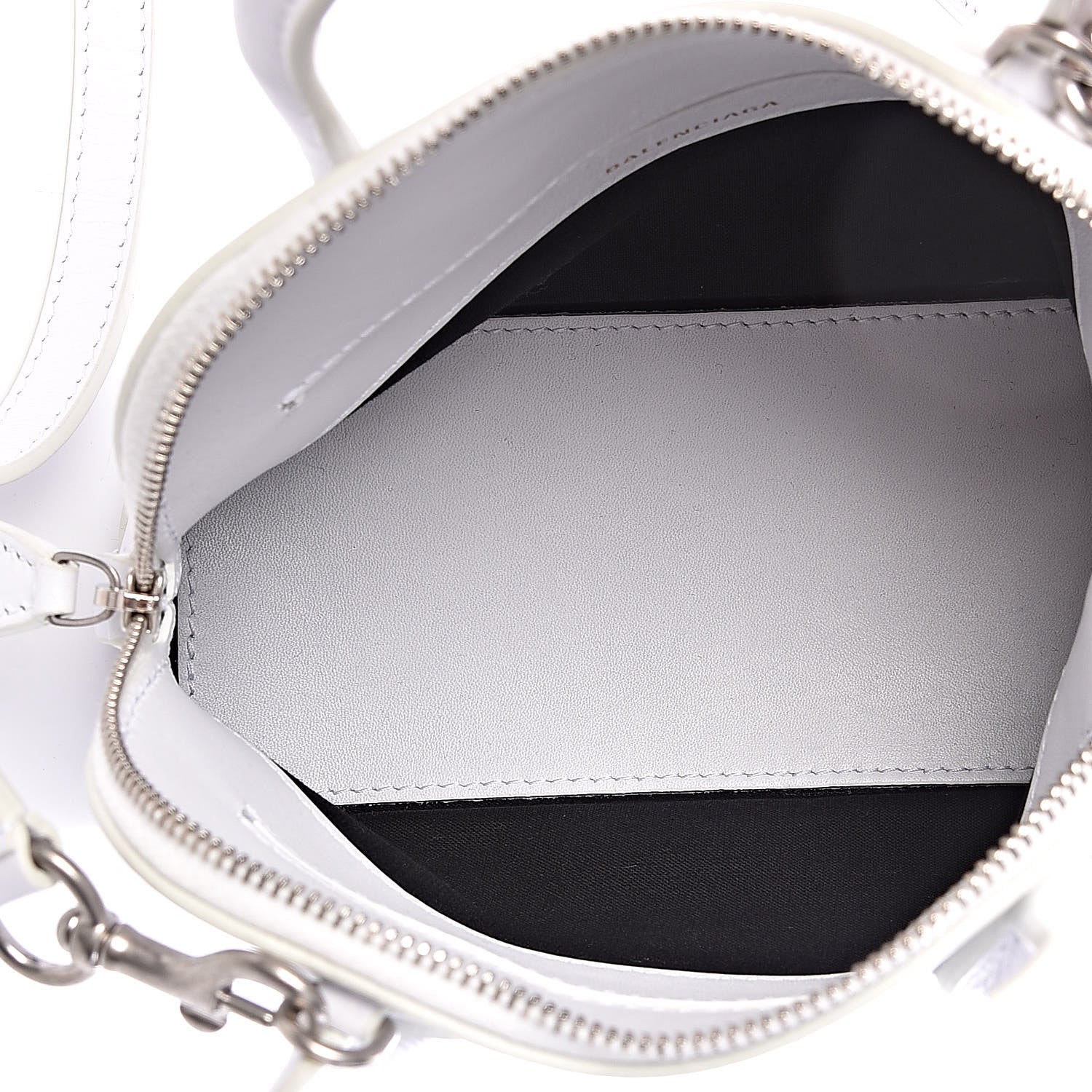 Balenciaga Calfskin Gothic Logo XXS Ville Top Handle Bag White 5 of 9