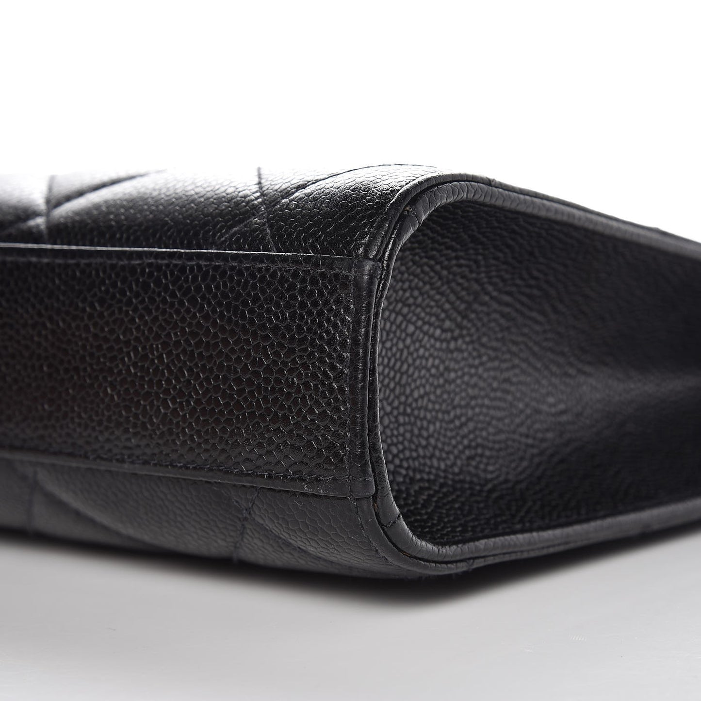 Caviar Quilted Briefcase Laptop Bag Black