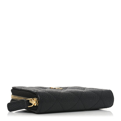 Chanel Caviar Quilted Zip Coin Purse Black 4 of 8