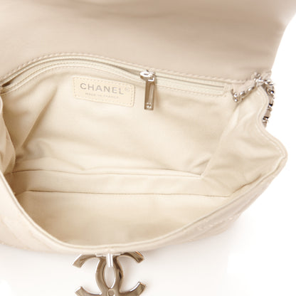 Chanel Calfskin Quilted Double Stitch Hamptons Clutch with Chain Beige Clair 5 of 11