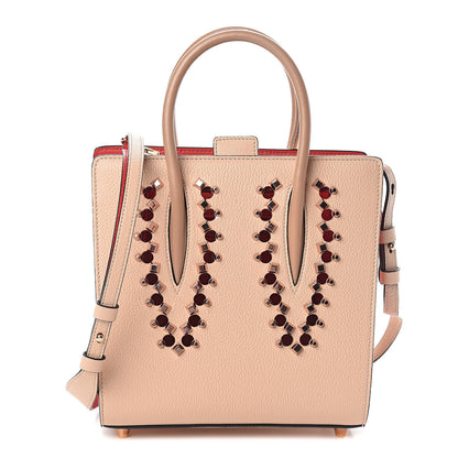 Christian Louboutin Calfskin Patent Studded Small Paloma Naturel Rose Gold 1 of 11